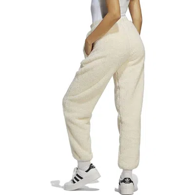 Adidas Originals (wmns) Adidas Essentials+ Fluffy Teddy Pants 'beige' In Neutral