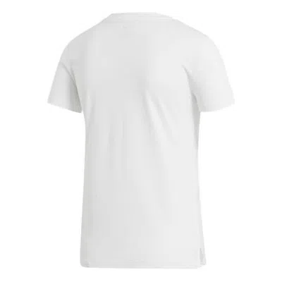Adidas Originals (wmns) Adidas Brush Effect Logo Graphic T-shirt 'white Black'