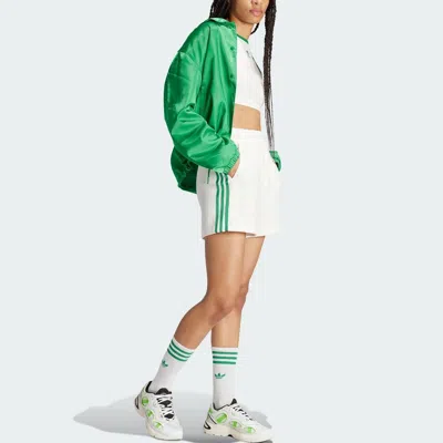 Adidas Originals (wmns)  Cropped Tank Top Asia Sizing 'white Green' In Multi