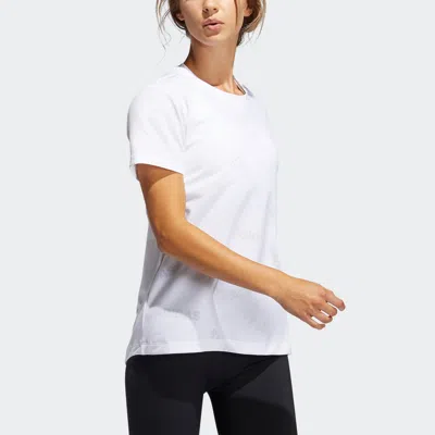 Adidas Originals (wmns) Adidas Aeroknit Tee Training Sports Quick Dry Short Sleeve White T-shirt