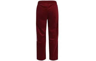 Adidas Originals (wmns) Adidas Neo Cs Tp Velour Pants 'red White' In Burgundy