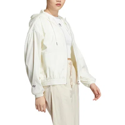 Adidas Originals (wmns) Adidas Modern Collegiate Windbreaker Jacket 'white' In Red