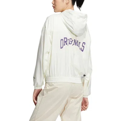 Adidas Originals (wmns) Adidas Modern Collegiate Windbreaker Jacket 'white' In Red