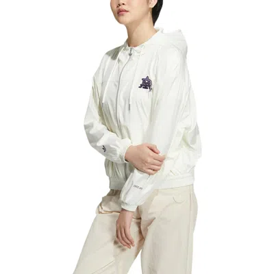 Adidas Originals (wmns) Adidas Modern Collegiate Windbreaker Jacket 'white' In Red