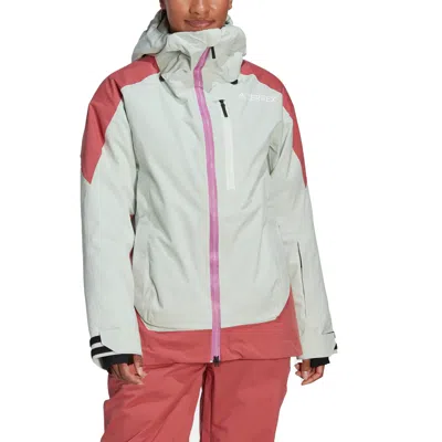 Adidas Originals (wmns) Adidas Terrex Myshelter Snow 2-layer Insulated Jacket 'white Pink' In Multi