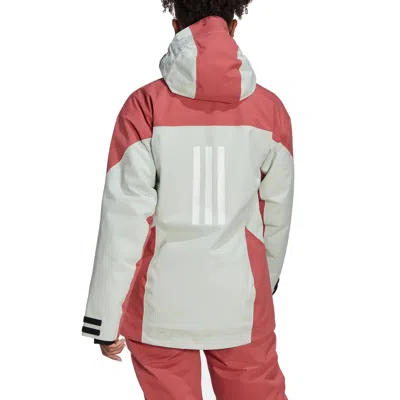 Adidas Originals (wmns) Adidas Terrex Myshelter Snow 2-layer Insulated Jacket 'white Pink' In Multi