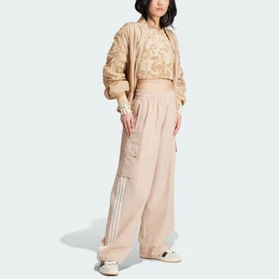 Adidas Originals (wmns)  Adicolor Cargo Tracksuit Bottoms Asia Sizing 'beige' In Neutral