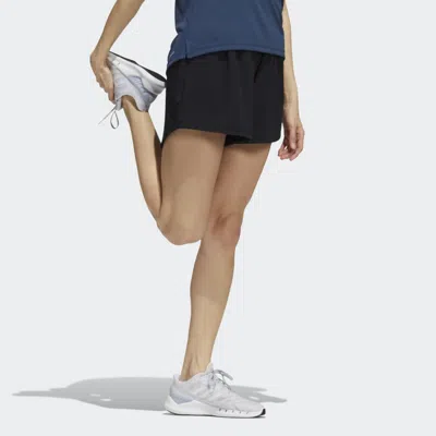Adidas Originals (wmns) Adidas Heat.rdy Sports Gym Running Training Shorts Black In Blue