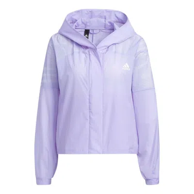 Adidas Originals (wmns) Adidas Aop Wb Zip Up Hoodie 'purple' In Pink