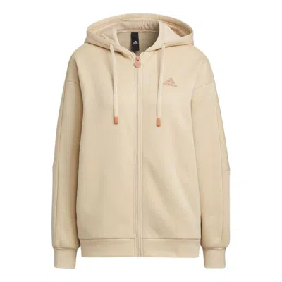 Adidas Originals (wmns) Adidas Word Full Zip Hoodies 'beige' In Neutral