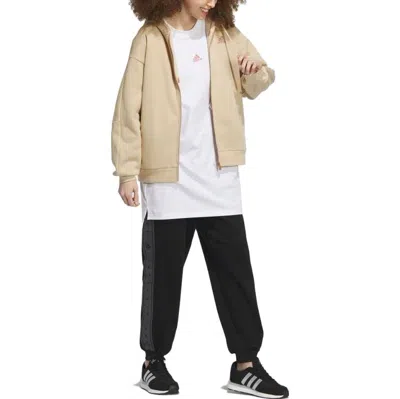 Adidas Originals (wmns) Adidas Word Full Zip Hoodies 'beige' In Neutral
