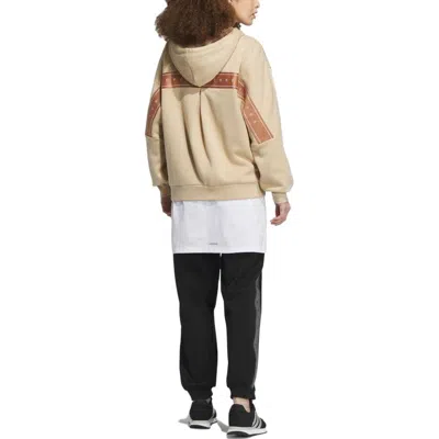 Adidas Originals (wmns) Adidas Word Full Zip Hoodies 'beige' In Neutral