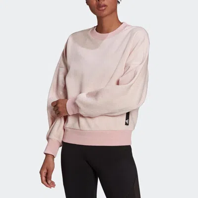 Adidas Originals (wmns) Adidas Studio Lounge Fleece Sweatshirt 'pink' In Neutral