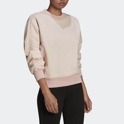 Adidas Originals (wmns) Adidas Studio Lounge Fleece Sweatshirt 'pink' In Neutral