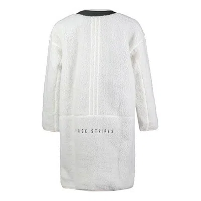 Adidas Originals (wmns) Adidas Fleece Jacket  'white Black' In Neutral