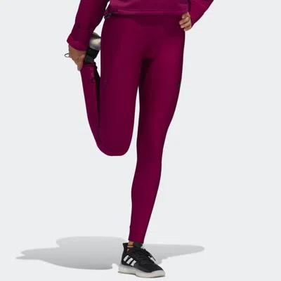 Adidas Originals (wmns) Adidas Sports Leggings Deep-wine In Multi