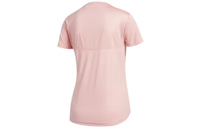 Adidas Originals (wmns) Adidas Own The Run Tee Reflective Printing Sports Short Sleeve Pink
