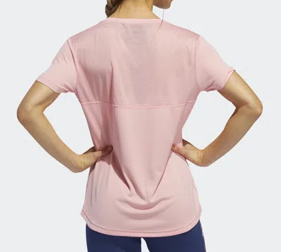 Adidas Originals (wmns) Adidas Own The Run Tee Reflective Printing Sports Short Sleeve Pink