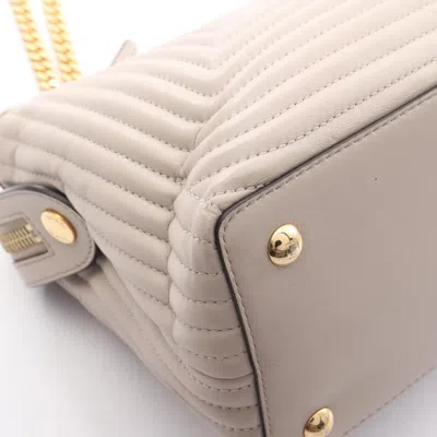 Pre-owned Fendi Beige Leather Shoulder Bag () In Sand