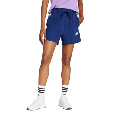 Adidas Originals (wmns) Adidas Essentials 3-stripes Cotton Shorts 'blue'