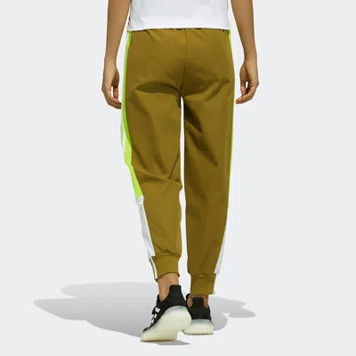 Adidas Originals (wmns) Adidas Str Pt Cargo Colorblock Training Sports Long Pants/trousers Brown In Green
