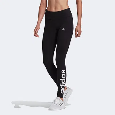 Adidas Originals (wmns) Adidas W Lin Leg Logo Printing Sports Tight Gym Pants/trousers/joggers Black