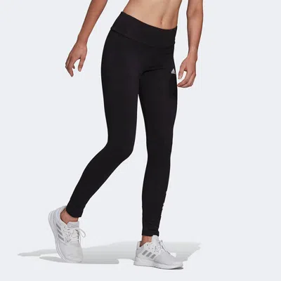 Adidas Originals (wmns) Adidas W Lin Leg Logo Printing Sports Tight Gym Pants/trousers/joggers Black