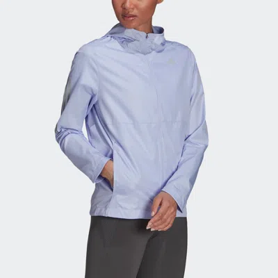Adidas Originals (wmns) Adidas Own The Run Jkt Sports Jacket Purple In Blue