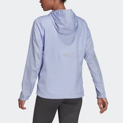 Adidas Originals (wmns) Adidas Own The Run Jkt Sports Jacket Purple In Blue
