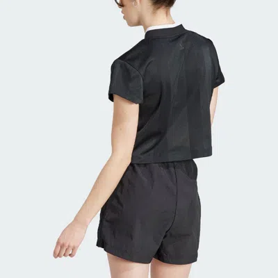 Adidas Originals (wmns) Adidas Tiro Colorblock Crop T-shirt 'black'