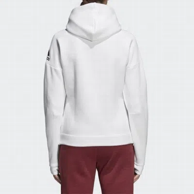 Adidas Originals (wmns) Adidas Alphabet Logo Printing Sports Windproof Hooded Jacket White