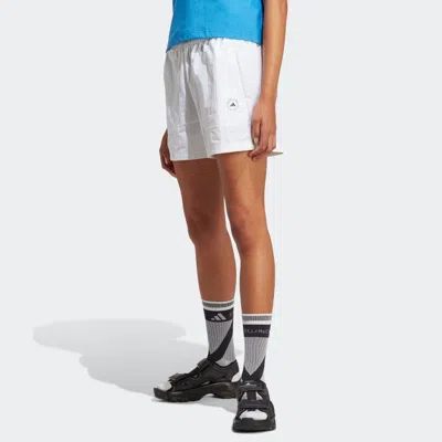 Adidas Originals (wmns) Adidas By Stella Mccartney Truecasuals Sportswear Woven Shorts 'white' In Red