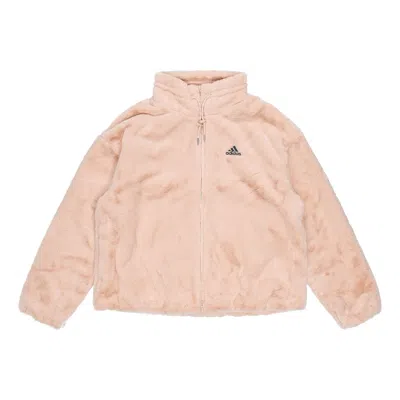 Adidas Originals (wmns) Adidas Sty Fur Jacket Pink/red In Brown