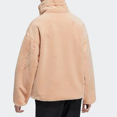 Adidas Originals (wmns) Adidas Sty Fur Jacket Pink/red In Brown
