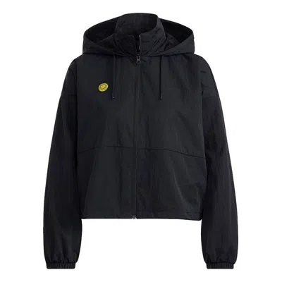 Adidas Originals (wmns) Adidas Neo X Smiley Csmly Windbreaker Jacket 'black Yellow'