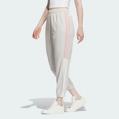 Adidas Originals (wmns)  Tape Woven Pants 'beige' In Gray