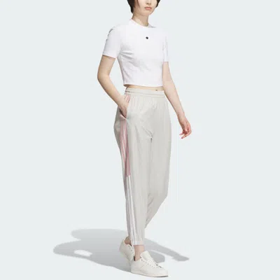 Adidas Originals (wmns)  Tape Woven Pants 'beige' In Gray