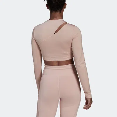 Adidas Originals (wmns) Adidas Solid Color Sports Gym Long Sleeves Pink In Neutral