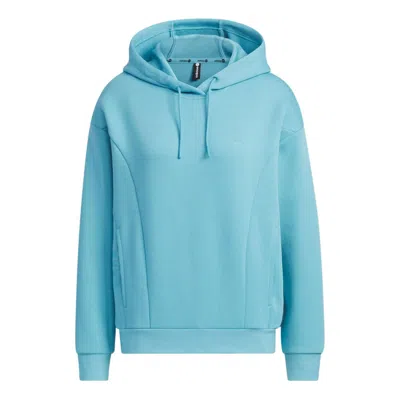 Adidas Originals (wmns) Adidas Neo Solid Color Hoodie 'teal' In Blue