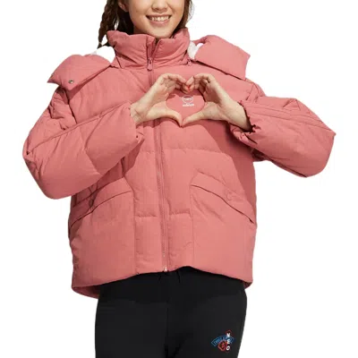 Adidas Originals (wmns) Adidas Neo Vibe Down Jackets 'pink' In Orange