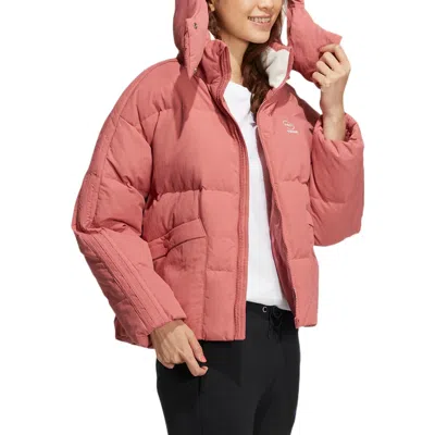 Adidas Originals (wmns) Adidas Neo Vibe Down Jackets 'pink' In Orange