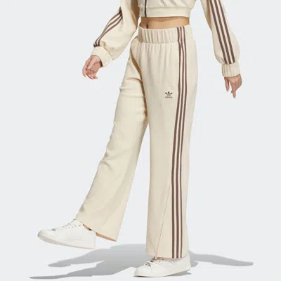 Adidas Originals (wmns) Adidas Flared Tracksuit Bottoms 'beige' In Neutral