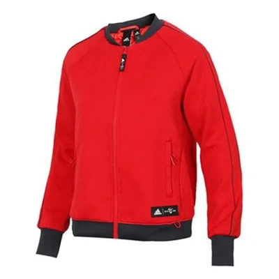 Adidas Originals (wmns) Adidas Cny Jkt Kn Bomb Contrasting Colors Athleisure Casual Sports Jacket Red