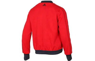 Adidas Originals (wmns) Adidas Cny Jkt Kn Bomb Contrasting Colors Athleisure Casual Sports Jacket Red