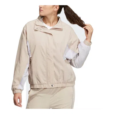 Adidas Originals (wmns) Adidas Must Have Word Jacket 'beige' In Neutral