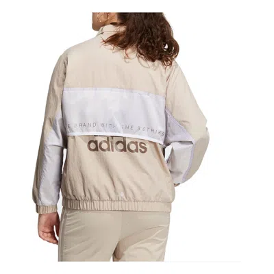 Adidas Originals (wmns) Adidas Must Have Word Jacket 'beige' In Neutral