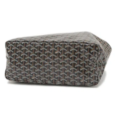 Pre-owned Goyard Black Canvas Leather Pouch Tote Bag ()