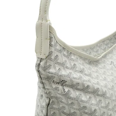 Pre-owned Goyard Gray White Coated Canvas Leather Pouch Shoulder Bag () In Multi