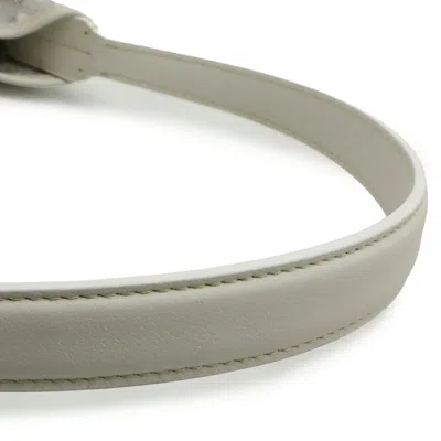 Pre-owned Goyard Gray White Coated Canvas Leather Pouch Shoulder Bag () In Multi