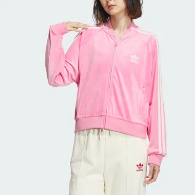 Adidas Originals (wmns)  Velour Sst Track Suit Track Top Asia Sizing 'pink'